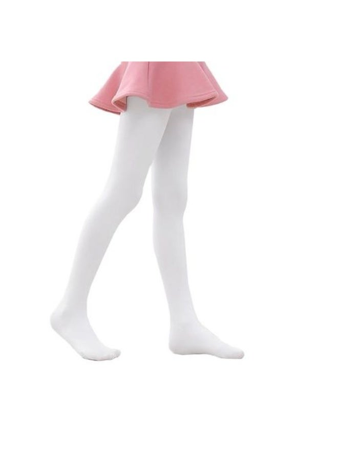 Moody High-Quality White Cotton Tights for Girls - Image 1