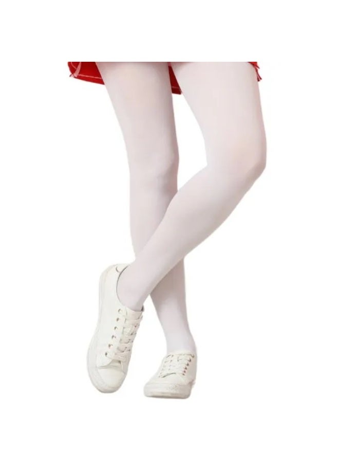 Moody High-Quality White Cotton Tights for Girls - Image 5