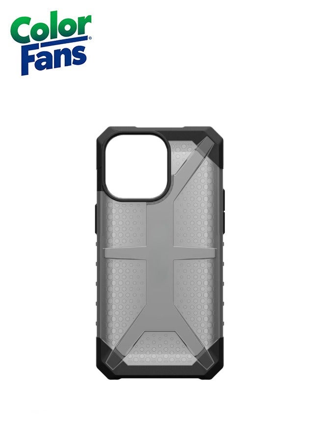 Color Fans Plasma iPhone 14 Pro Max Case Translucent Lightweight Slim Shockproof Transparent Protective Cover Ash - Image 4