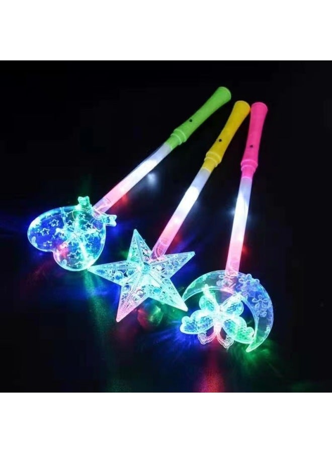 Children's Glowing Magic Wand Toy Night Market Stall Festival Concert Lighting Props Fluorescent Stick Direct Sale-Specifications:Glowing Crystal Stick Snowflake