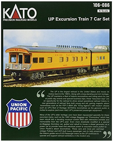 Kato USA Model Train Products N Scale Union Pacific Excursion Train 7Car Set - Image 1