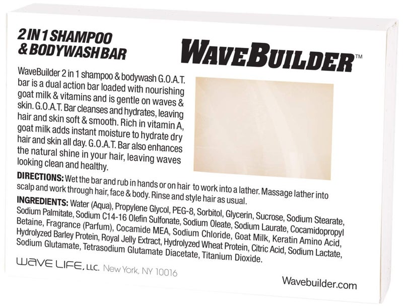 Wavebuilder GOAT Bar Goat Milk Amino Acids 2 in 1 Shampoo Bodywash BAr - Image 5
