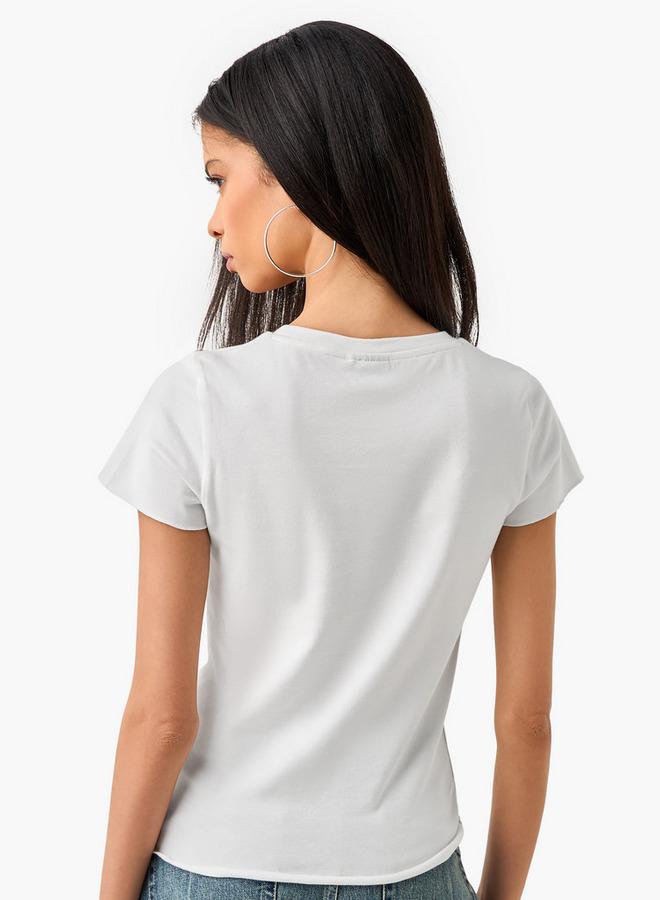 اس بي كاركترز تيشيرت بطبعة كورومي بياقة دائرية - Image 3