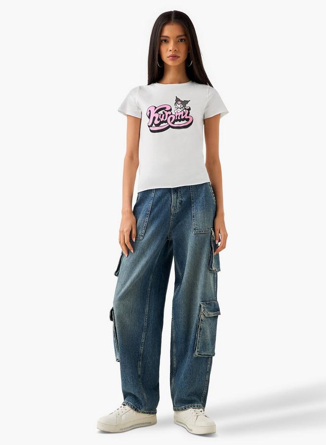 اس بي كاركترز تيشيرت بطبعة كورومي بياقة دائرية - Image 2