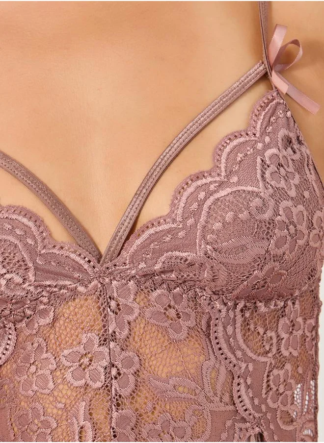 Styli Styli Lace Babydoll Lingerie