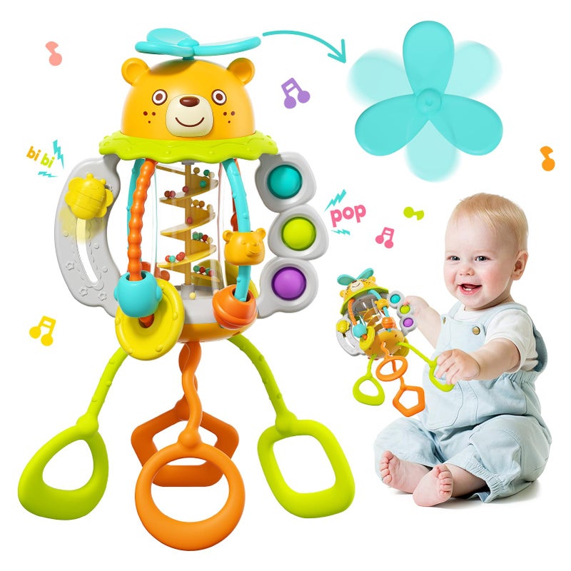 HOLA Montessori Toys for 1 Year Old BoysRattle Teething Baby Toys 06 612 Months Silicone Pull String Sensory Toys for 1 Year Old Girl Gifts Christmas Stocking Stuffers - Image 2