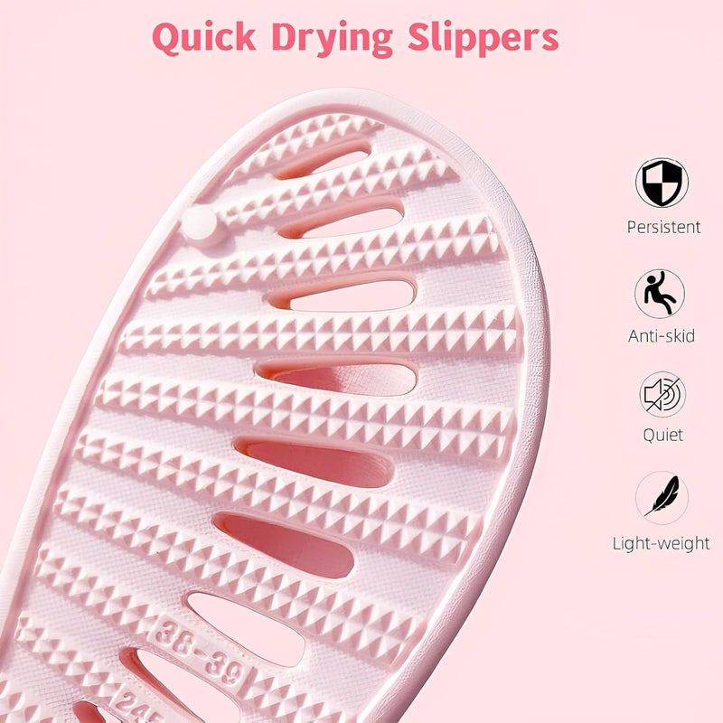 Excefore Quick-Drying Shower Slippers for Women and Men, Anti-Slip Water Resistant Bath Sandals, Lightweight Comfortable Pool Shoes, Beach Flip Flops for Summer and Spa, Usesize to 40-41 - Image 3