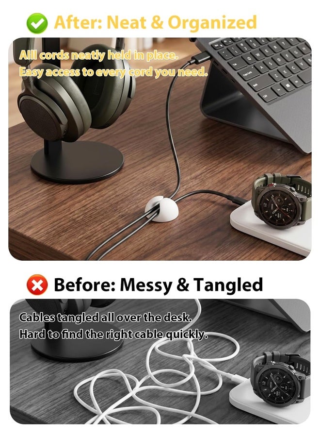 12PCS الأبيض الكابل الذاتي لاصقة سلك الصندوق - Image 4