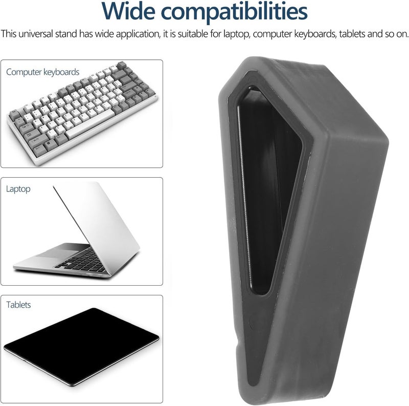 Adjustable Laptop Stand 2pcs Gray Cooling Riser for Notebook Computer with Anti-Skid Base Compatible with MacBook and Portable Laptops for Office and Home Use - Image 3