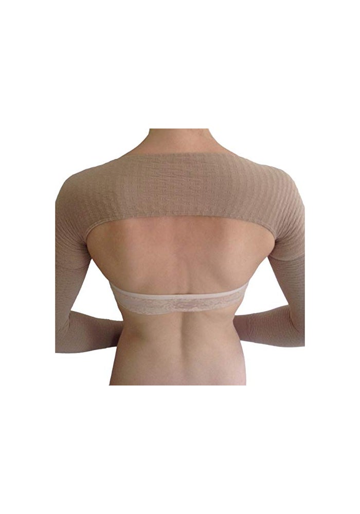 BIOFLECT® Compression Arm Sleeves with Far Infrared Therapy - Sand S/M - Image 2