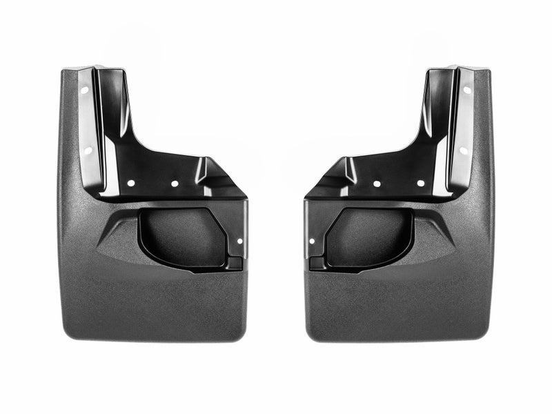 WeatherTech Custom No Drill Splash Guard MudFlaps for Jeep Gladiator, Wrangler 4-Door, Wrangler 2-Door - Front Pair (110100), Black - Image 1