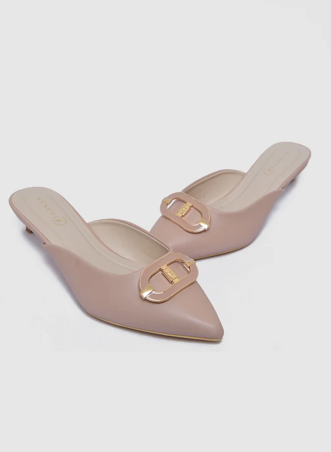 Vincci Pointed Toe Mid Heel Pumps