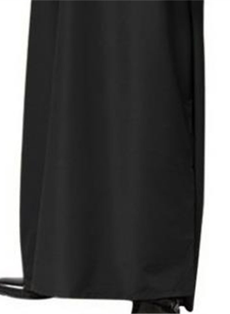 Muslim Men's Loose Abaya Button-Up Shirt - Image 4