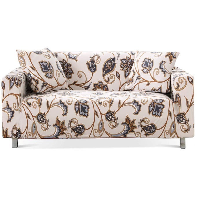 PRINTED SOFA COVER STRETCH COUCH COVER SOFA SLIPCOVERS FOR COUCHES AND LOVESEATS WITH TWO PILLOW CASES LOVE FOREVER LOVESEAT