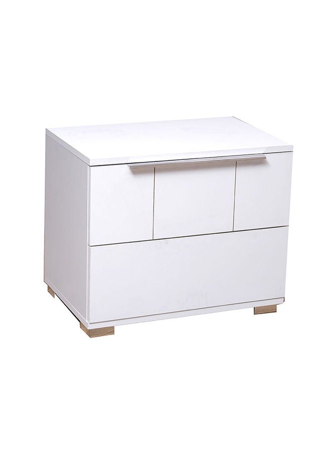 DANUBE HOME Brooklyn Night Stand Multifunctional Bedside Table Space Saving Nightstand End Table Storage Modern Design Furnitures for Bedroom - White - Image 3