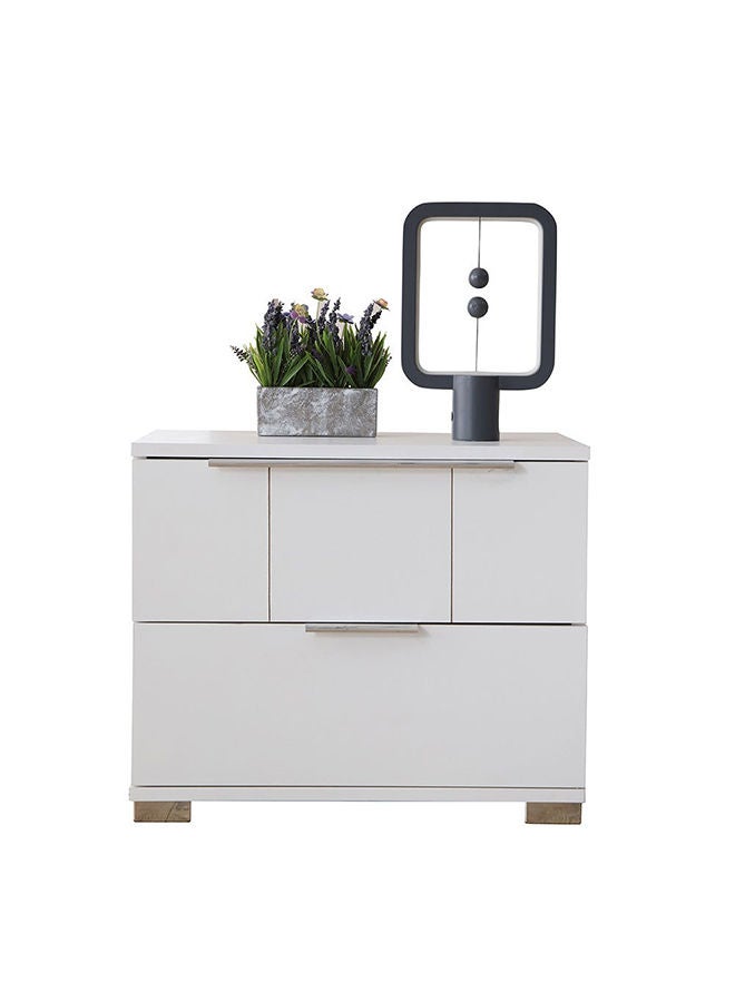 DANUBE HOME Brooklyn Night Stand Multifunctional Bedside Table Space Saving Nightstand End Table Storage Modern Design Furnitures for Bedroom - White - Image 2