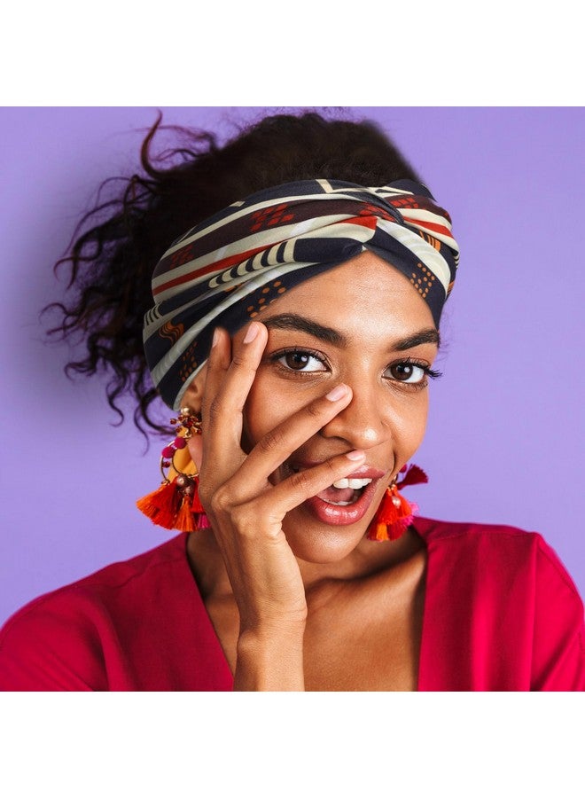 XunYee 12 Pcs African Wide Headbands For Women Hair Wrap Boho Yoga Twisted Knot Accessories Assorted Bandeau Headbands Wide Elastic African Gifts Hair Accessories For Girls Lady Running Sports - Image 3
