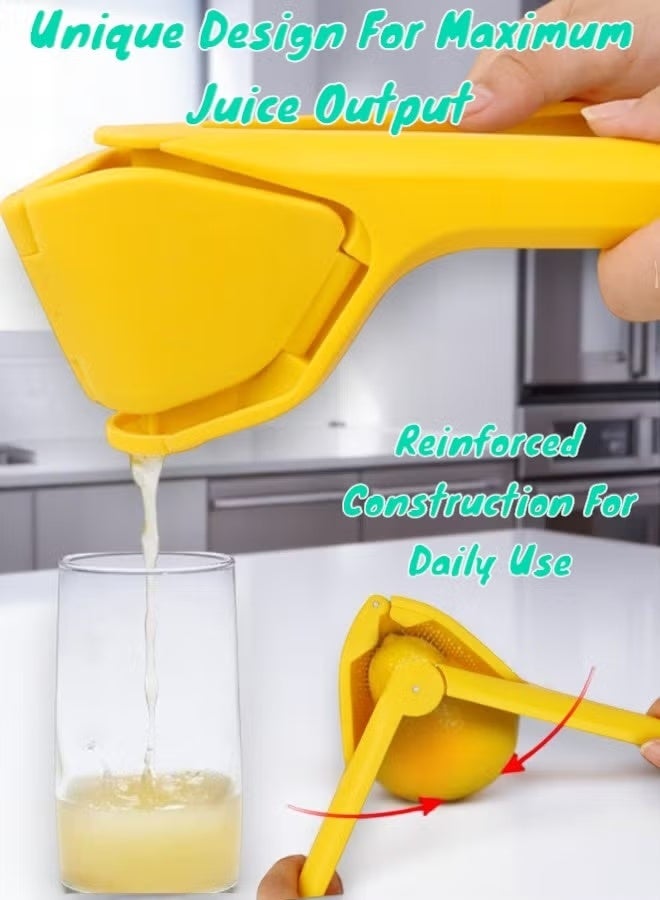 عصارة ليمون قابلة للطي، عصارة حمضيات وليمون يدوية مع مصفاة مدمجة، ضغط سهل باليدين، تصميم مسطح موفر للمساحة، أداة مطبخ محمولة (قطعة واحدة) - Image 2