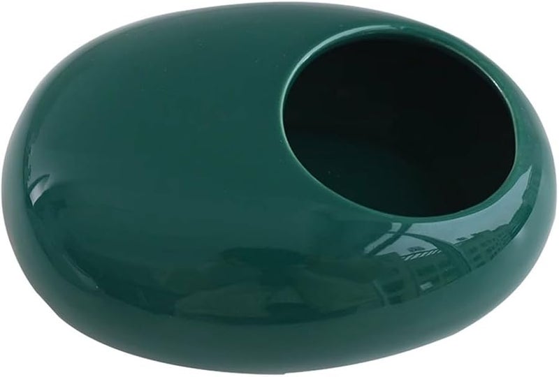 Dark Green Ceramic Ashtray For Home Office Living Room Patio Unique Trendy Design - Image 2
