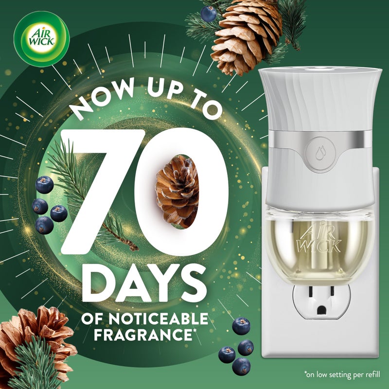 Air Wick Plug In Scented Oil Refill, Infused with Essential Oils, Plug In Air Fresheners for Home, Fresh Pine & Juniper, 4 ct - Image 2