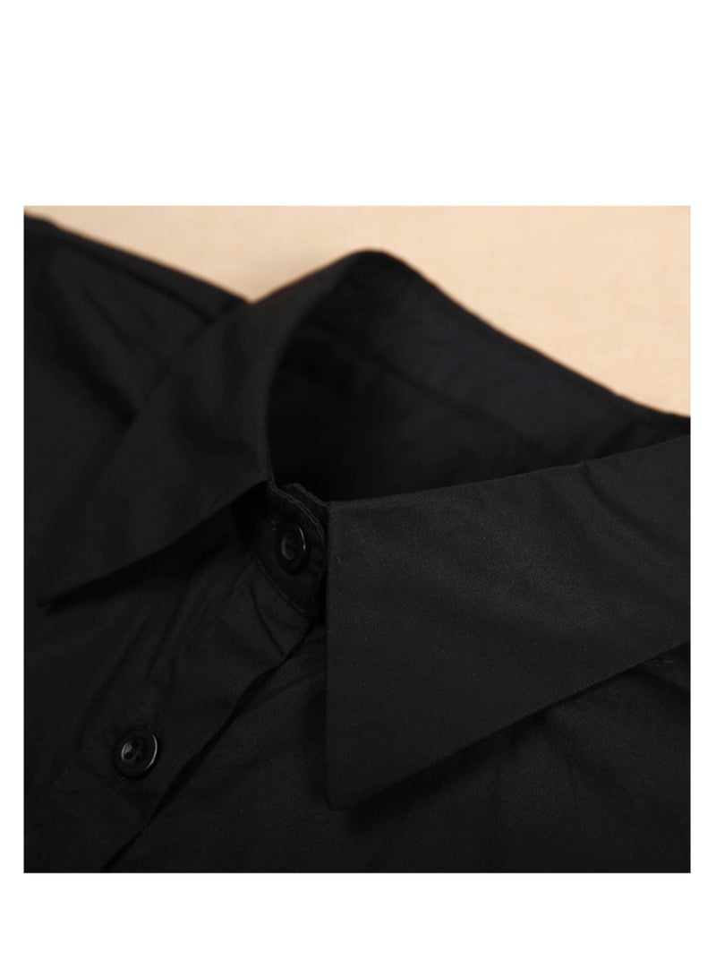 Fake Collar Detachable Collar Blouse Half Shirts Faux False Collar for Women and Girls（Black）  - Image 4