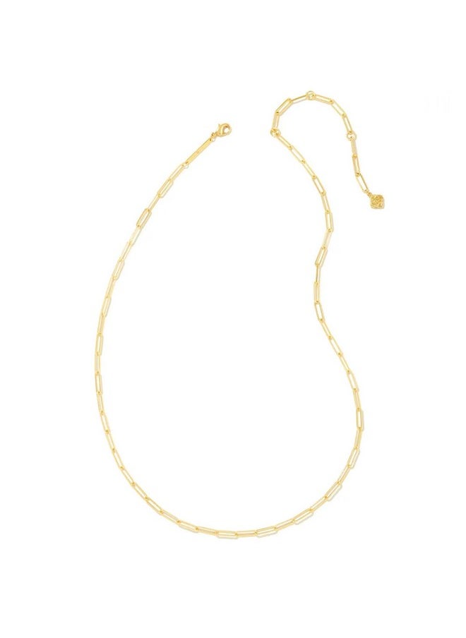Kendra Scott Kendra Scott Courtney Paperclip Necklace in 14k Gold-Plated Brass, Fashion Jewelry for Women  - Image 1