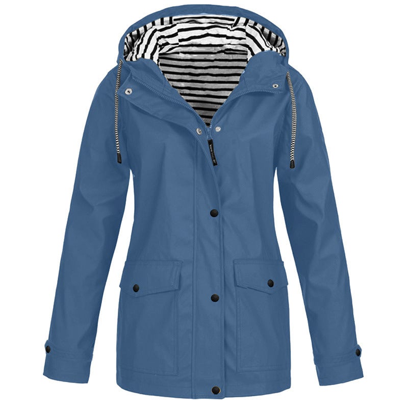 Generic 2022 Autumn Winter 3-in-1 Jacket Hiking Waterproof Outerwear Women 558 Blue 