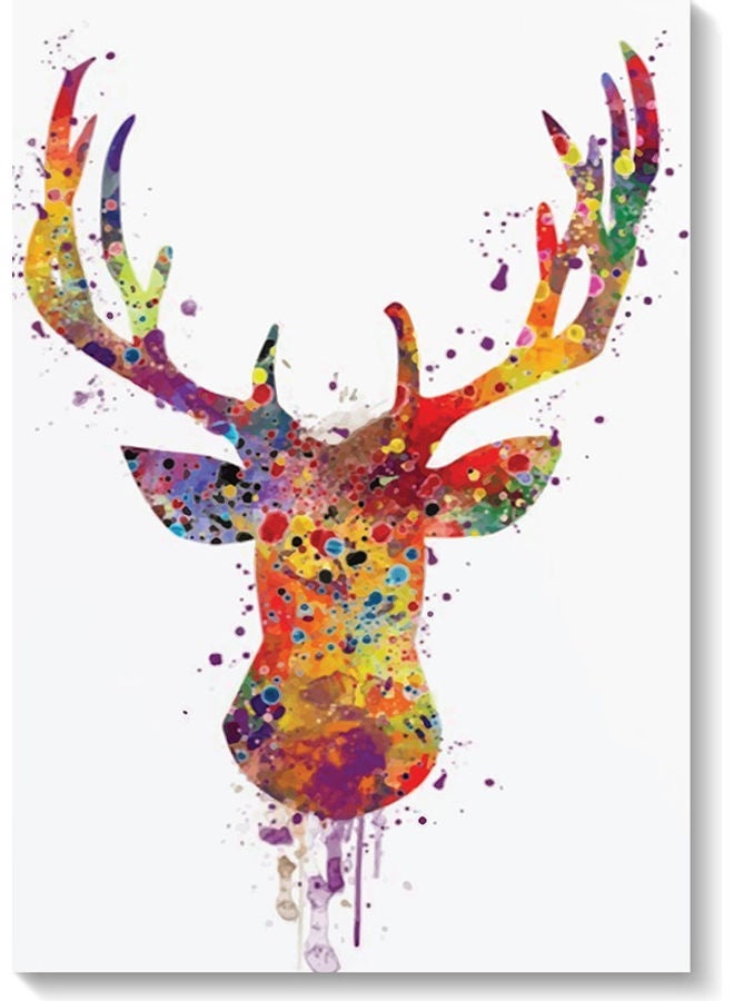 RYN Deer Wall Art Multicolour 40x60cm - Image 1