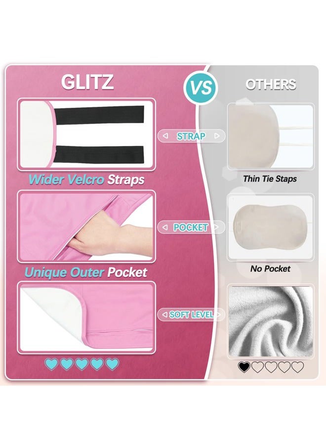 Glitz Castor Oil Pack Wrap – Reusable Organic Castor Oil Pack for Liver (Compress), Less Mess, Anti Leak Outer Layer, Soft Cotton (Pink) - Image 4