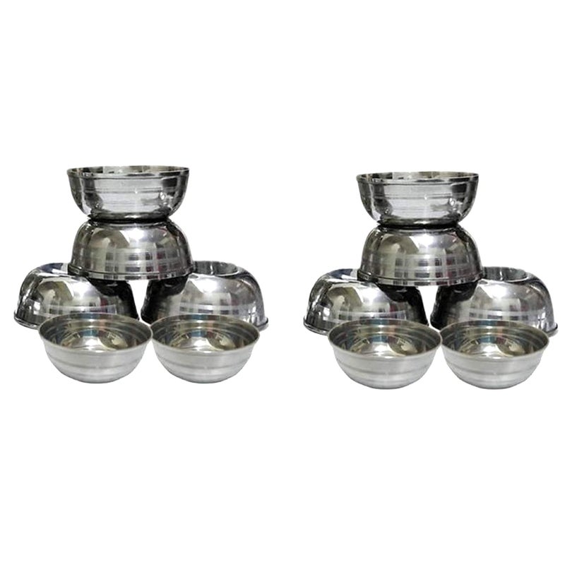 Dynore 12 pcs Stainless Steel sabji Bowls - Image 1