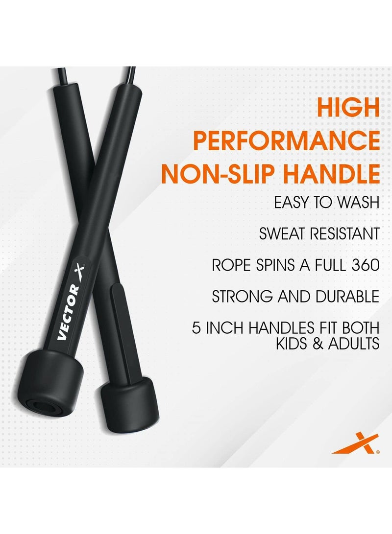 Vector X Skipping Rope | Free Size -Adjustable | Material -Nylon | For Cardio Workout | Warmup | Weight Loss | Training | Jump Rope for Exercise | Exercise Rope | Unisex - Image 3