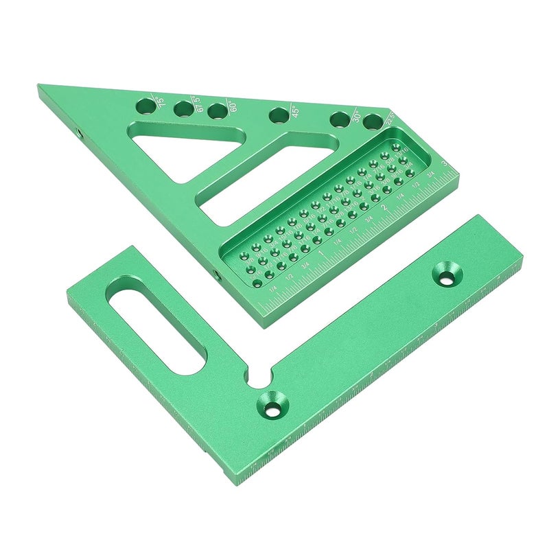 Aluminum Alloy Carpenter Square With Locating Pin Inch Scale For Woodworking Metal Marble - Image 1