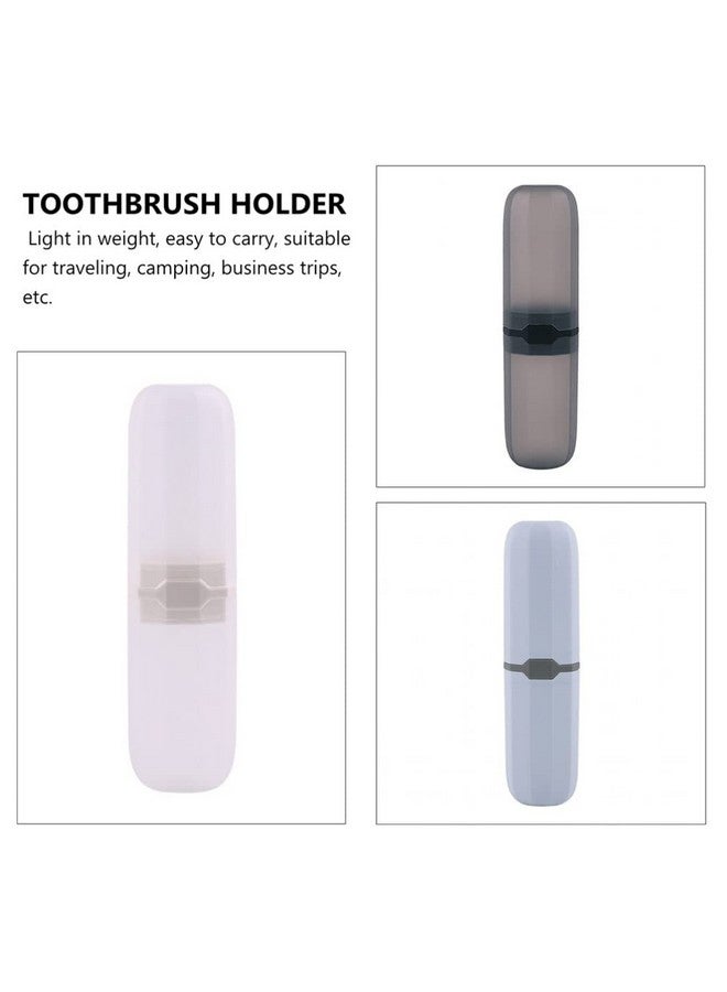 Cabilock 4 Pcs Toothbrush and Toothpaste Travel Case Portable Toothbrush Holders Brush Case Toothpaste Storage Box for Travel Camping Business Assorted Color - Image 4