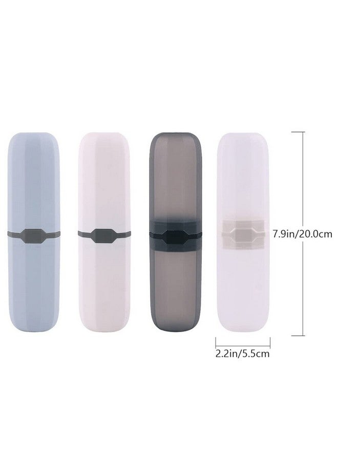 Cabilock 4 Pcs Toothbrush and Toothpaste Travel Case Portable Toothbrush Holders Brush Case Toothpaste Storage Box for Travel Camping Business Assorted Color - Image 5