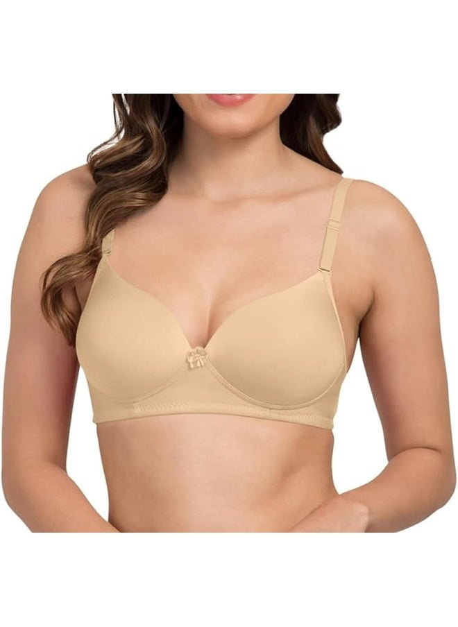 Love Bell - Love Bell Womens Everyday Padded Bra Full Coverage Premium Cotton Lovebell Woman Wirefree T shirt Bra - Image 1