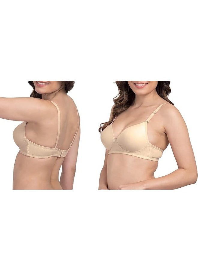 Love Bell - Love Bell Womens Everyday Padded Bra Full Coverage Premium Cotton Lovebell Woman Wirefree T shirt Bra - Image 1