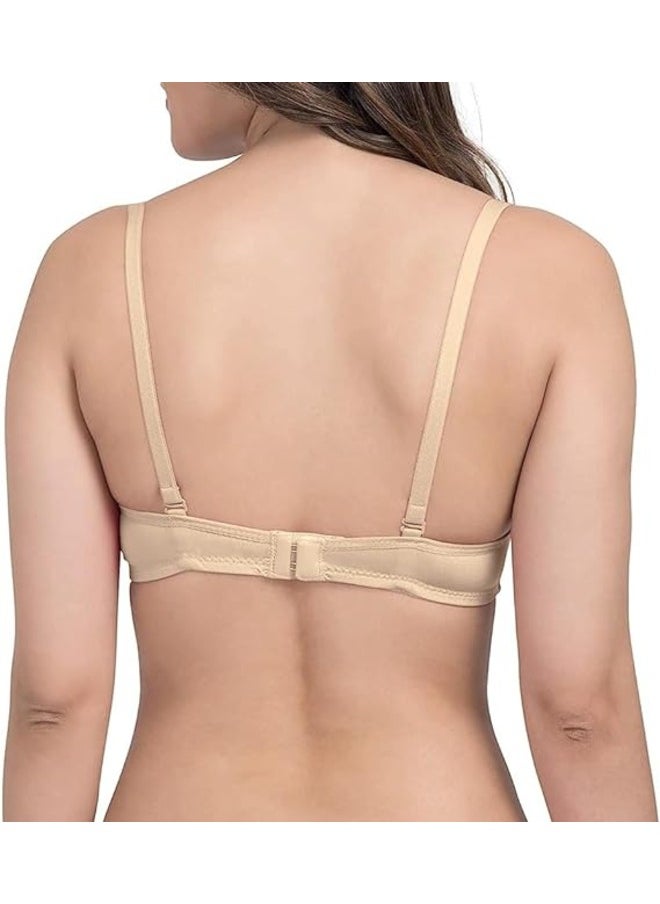 Love Bell - Love Bell Womens Everyday Padded Bra Full Coverage Premium Cotton Lovebell Woman Wirefree T shirt Bra - Image 1