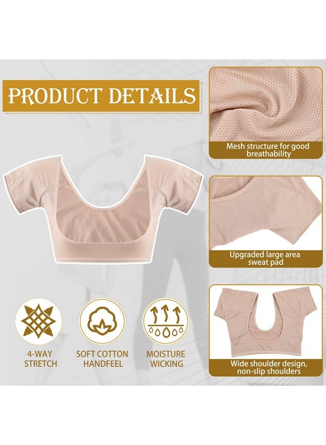 Zhanmai 3 Pcs Underarm Sweat Vest Armpit Sweat Proof Pads For Under Armpits Sweat Underarm Sweat Proof Pads For Women(White, Black, Beige, Medium) - Image 3