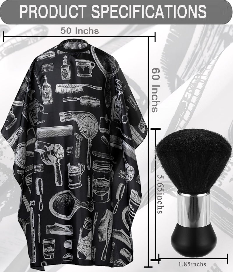 Borogo Professional Hair Cutting Cape with Neck Duster Brush, Salon Barber Cape, Hairdressing Accessories Floral Print - Image 2