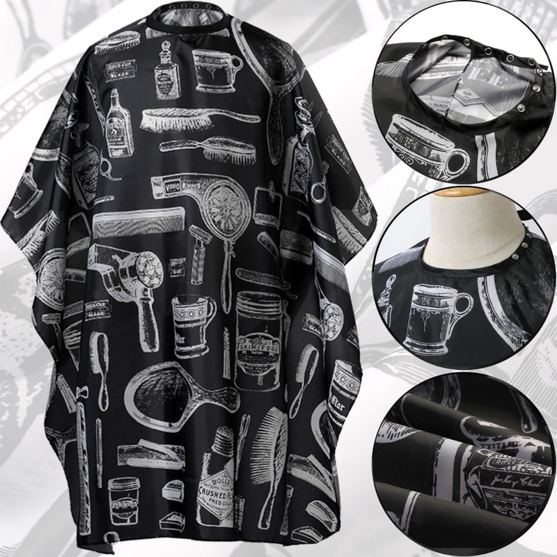 Borogo Professional Hair Cutting Cape with Neck Duster Brush, Salon Barber Cape, Hairdressing Accessories Floral Print - Image 3