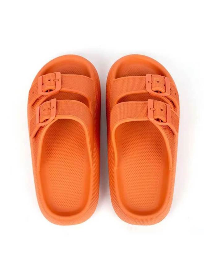 Couple Slippers New Style Women's Summer Thick Bottom Women's One-word Drag Women's Soft Bottom Feeling Men's Spot