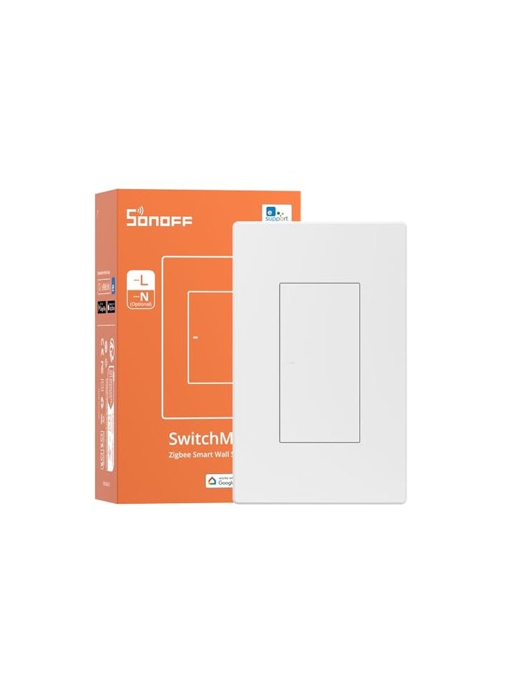 Zigbee Smart Light Switch, Required  Zigbee Hub, Interruptor Inteligente, Smart Switch No Neutral or with Neutral, Voice Control with Alexa Google Home, Zigbee Switch ZBM5-1C-120W