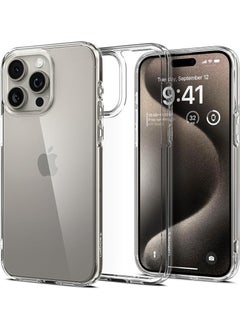 Spigen Ultra Hybrid for iPhone 15 Pro MAX Case Cover - Crystal Clear  - Image 1