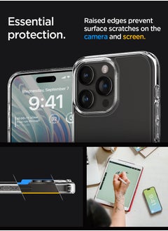 Spigen Ultra Hybrid for iPhone 15 Pro MAX Case Cover - Crystal Clear  - Image 5