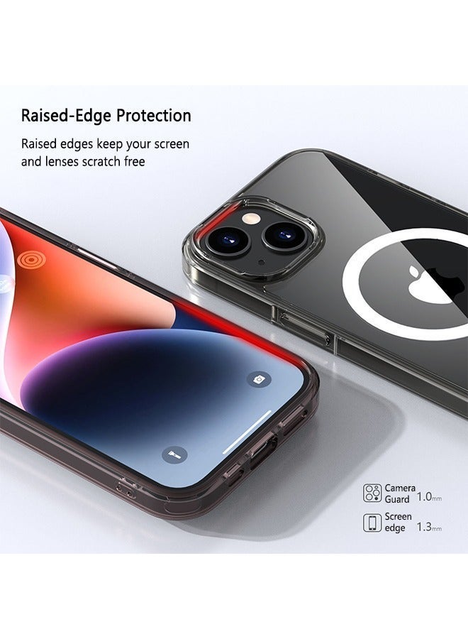 X-level Magnetic Case for iPhone 15 Compatible with MagSafe Wireless Charging, Shockproof Phone Bumper Cover Oil-Proof Non-Yellowing Anti-Scratch Clear Back - Image 5