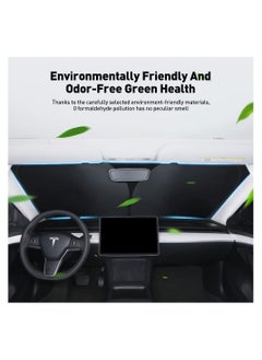 Y&D 8PCS Sunshade Set for Tesla Model Y, Full Range Whole Vehicle Windows Sun Shade Kit, Front & Rear Windshield Triangular Side Foldable Insulation Cover Y Accessories 2019-2023  - Image 4