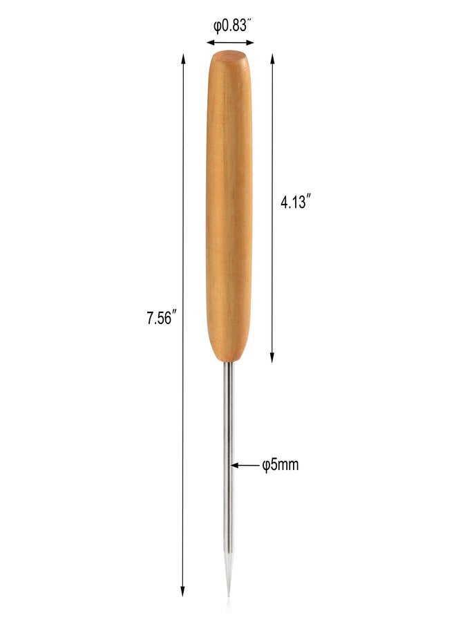New Star Foodservice New Star Carbon Steel Ice Pick with Hard Wood Handle, 7.5-Inch - Image 3