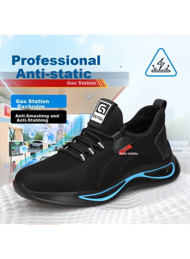 WELDON Weilun Shield Men'S Anti-Static Summer Breathable Steel Toe Smash-Proof Puncture-Proof Work Safety Shoes 2138Sa 39 - Image 1