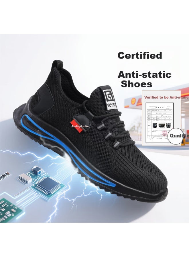 WELDON Weilun Shield Men'S Anti-Static Summer Breathable Steel Toe Smash-Proof Puncture-Proof Work Safety Shoes 2138Sa 39 - Image 2