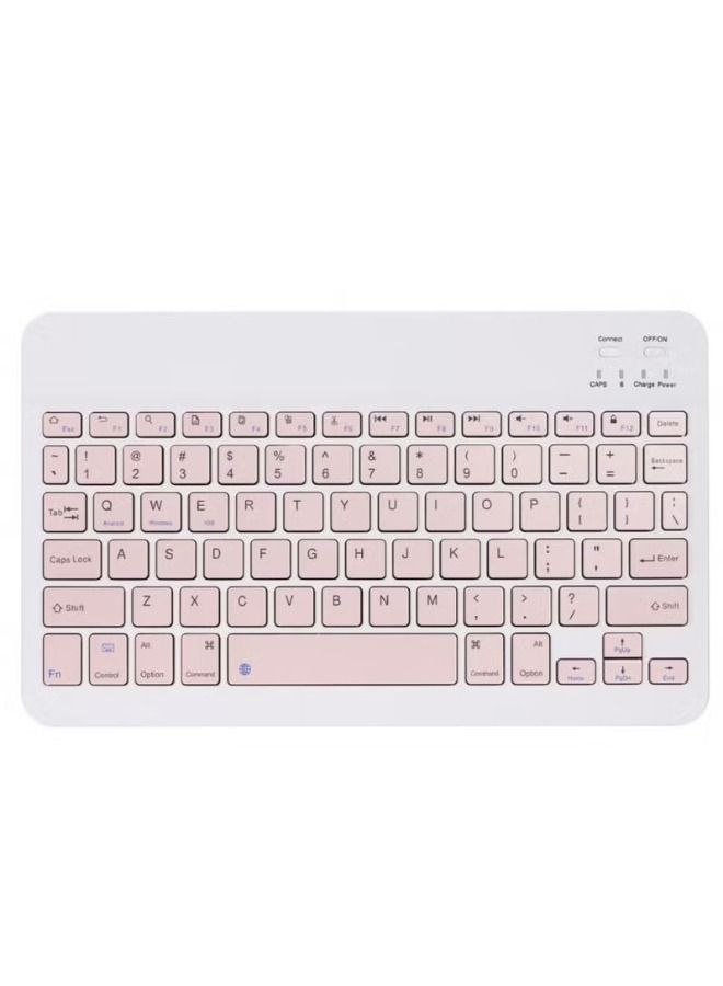 Wireless Bluetooth Three System Universal Mobile phone and Tablet Keyboard with Mouse Set - English Pink - Image 3